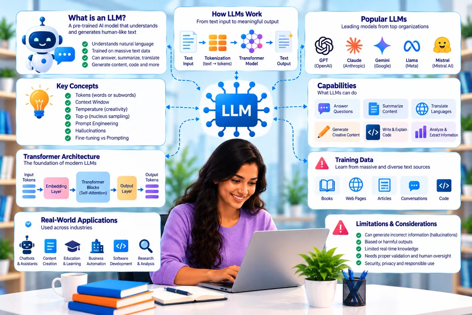 Large language models overview illustration