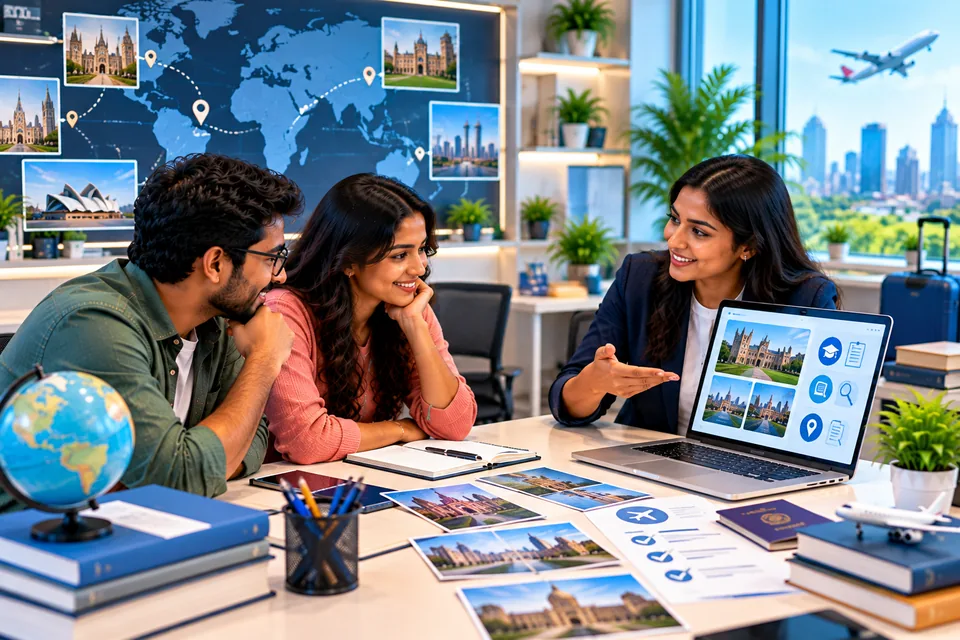 Illustration of international study guidance and application planning